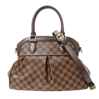 LOUIS VUITTON ルイ・ヴィトン トレヴィPM 2wayバッグ ダミエ エベヌ ブラウン N51997 ダミエキャンバス レディース 【中古】