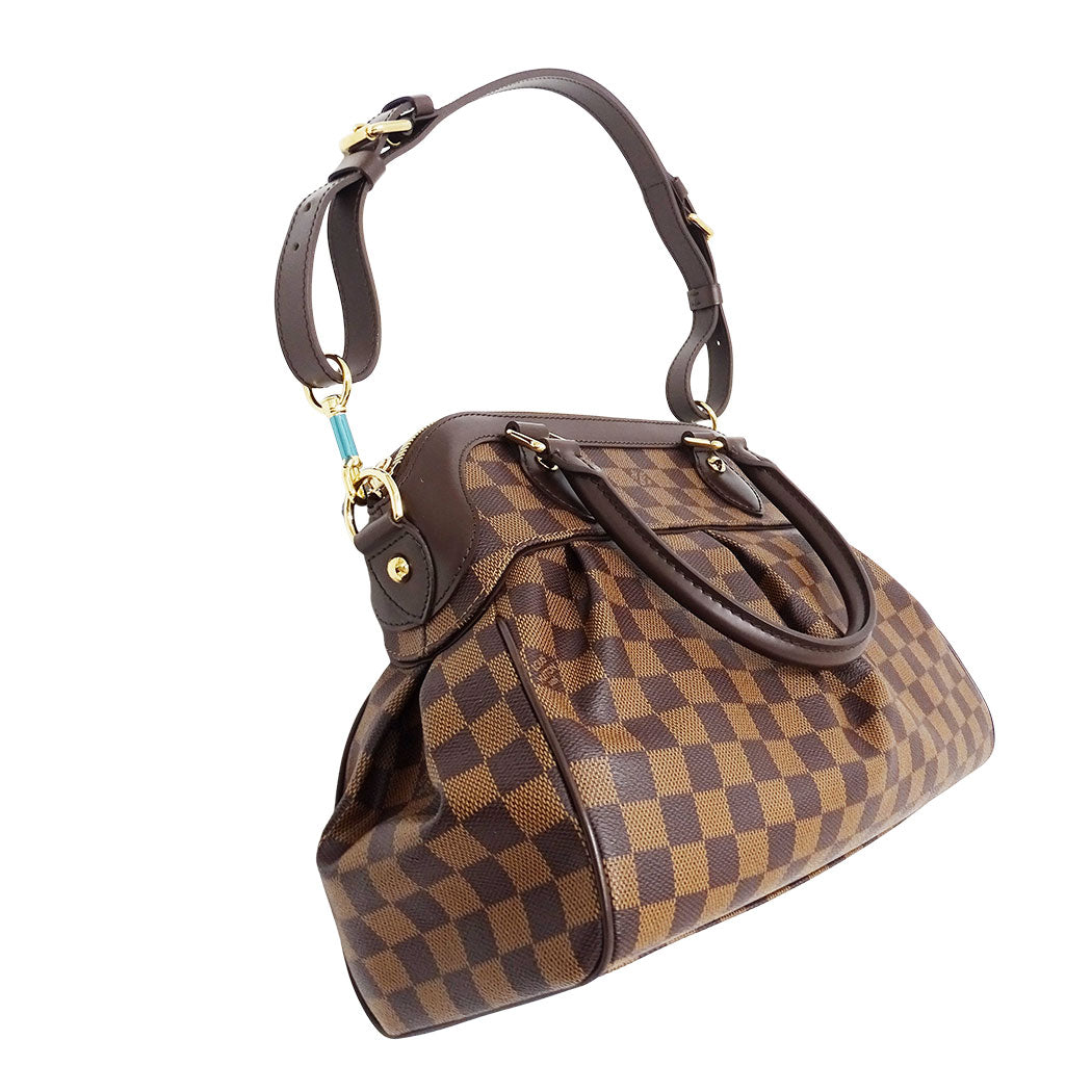 LOUIS VUITTON ルイ・ヴィトン トレヴィPM 2wayバッグ ダミエ エベヌ ブラウン N51997 ダミエキャンバス レディース 【中古】