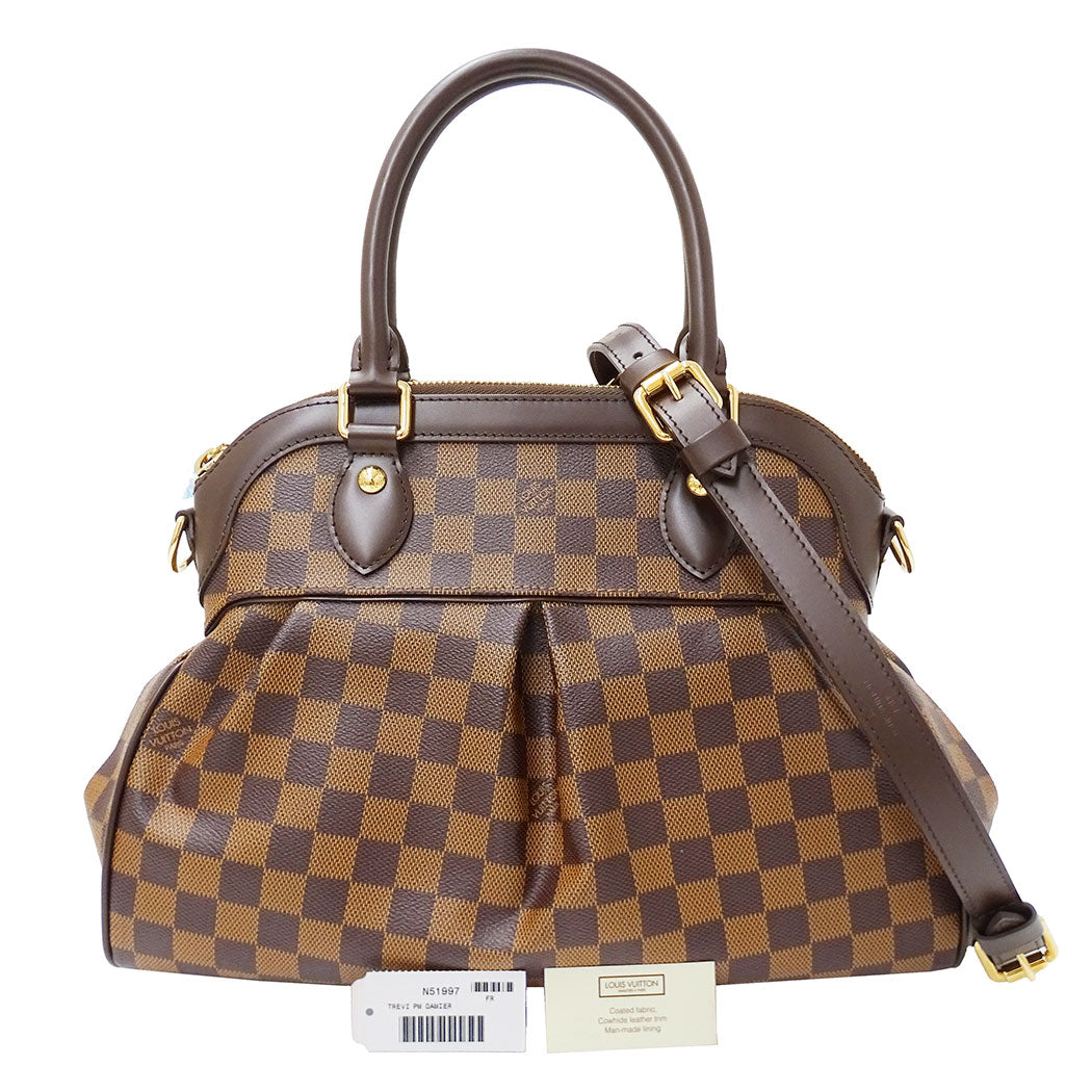 LOUIS VUITTON ルイ・ヴィトン トレヴィPM 2wayバッグ ダミエ エベヌ ブラウン N51997 ダミエキャンバス レディース 【中古】
