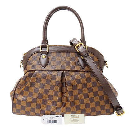 LOUIS VUITTON ルイ・ヴィトン トレヴィPM 2wayバッグ ダミエ エベヌ ブラウン N51997 ダミエキャンバス レディース 【中古】
