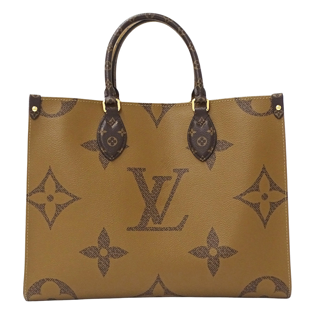 LOUIS VUITTON ルイ・ヴィトン オンザゴー MM トートバッグ 2way モノグラム ジャイアント リバース M45321 レディース 【中古】