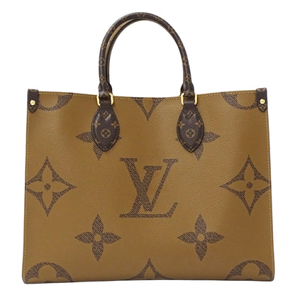 LOUIS VUITTON ルイ・ヴィトン オンザゴー MM トートバッグ 2way モノグラム ジャイアント リバース M45321 レディース 【中古】