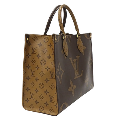 LOUIS VUITTON ルイ・ヴィトン オンザゴー MM トートバッグ 2way モノグラム ジャイアント リバース M45321 レディース 【中古】