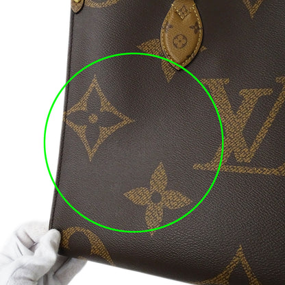 LOUIS VUITTON ルイ・ヴィトン オンザゴー MM トートバッグ 2way モノグラム ジャイアント リバース M45321 レディース 【中古】
