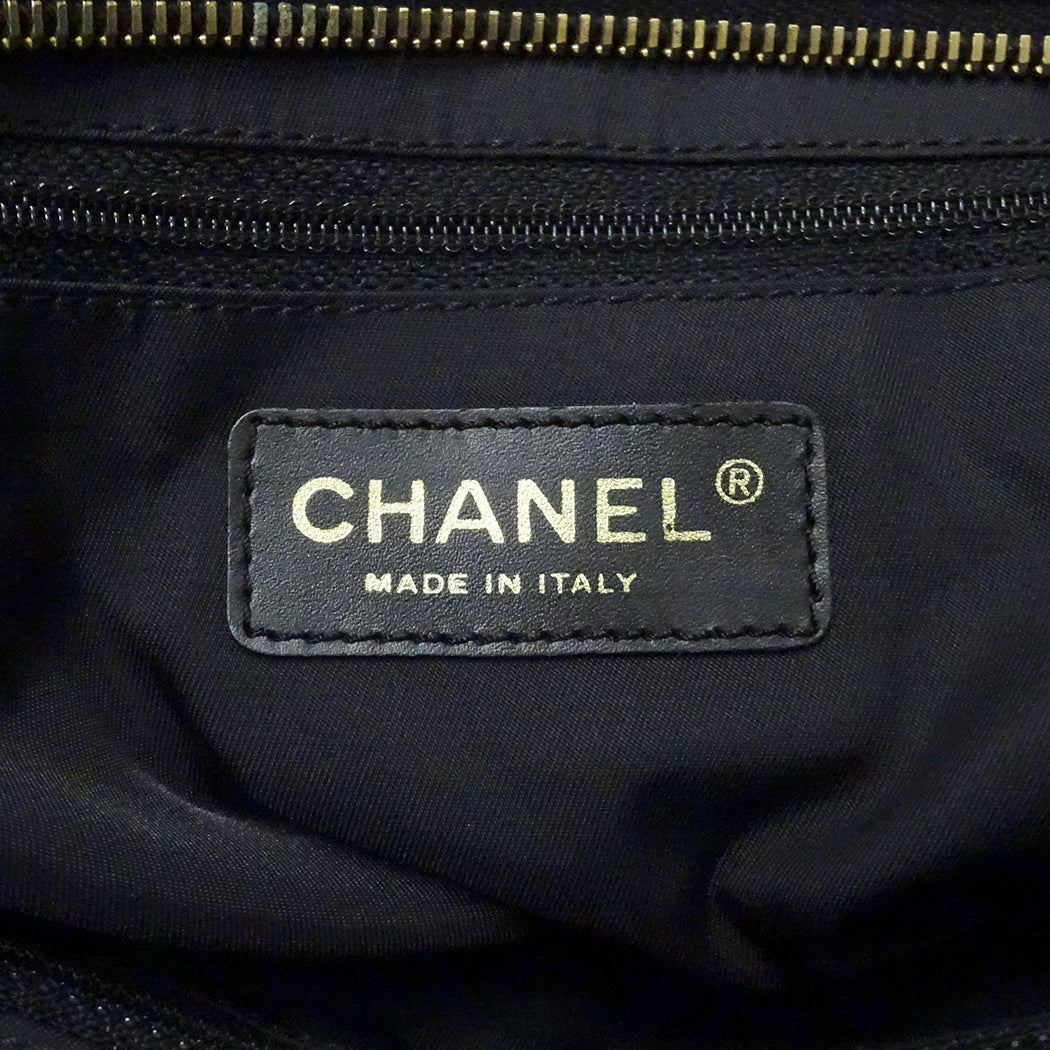 CHANEL シャネル トートバッグ ニュートラベル トートGM ブラック ゴールド金具 ナイロン レディース 【中古】