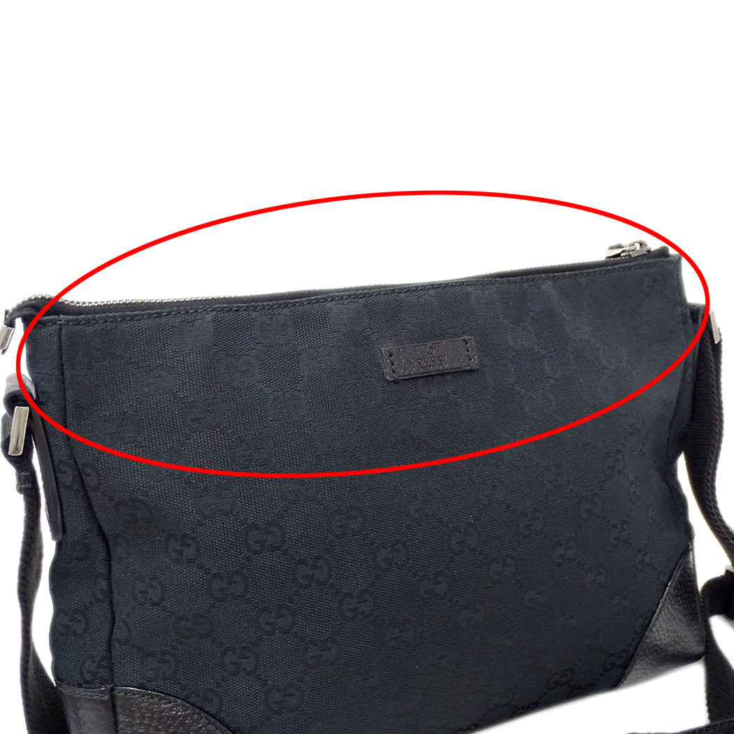 GUCCI グッチ ショルダーバッグ ブラック 114273 GGキャンバス レディース 【中古】