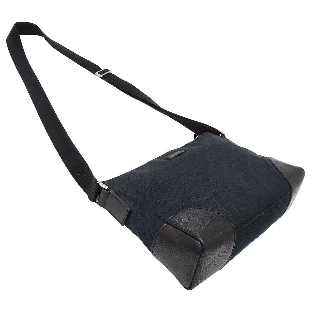 GUCCI グッチ ショルダーバッグ ブラック 114273 GGキャンバス レディース 【中古】