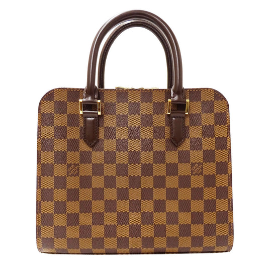 LOUIS VUITTON ルイ・ヴィトン トリアナ ハンドバッグ ダミエ エベヌ ブラウン N51155 ダミエキャンバス レディース 【中古】
