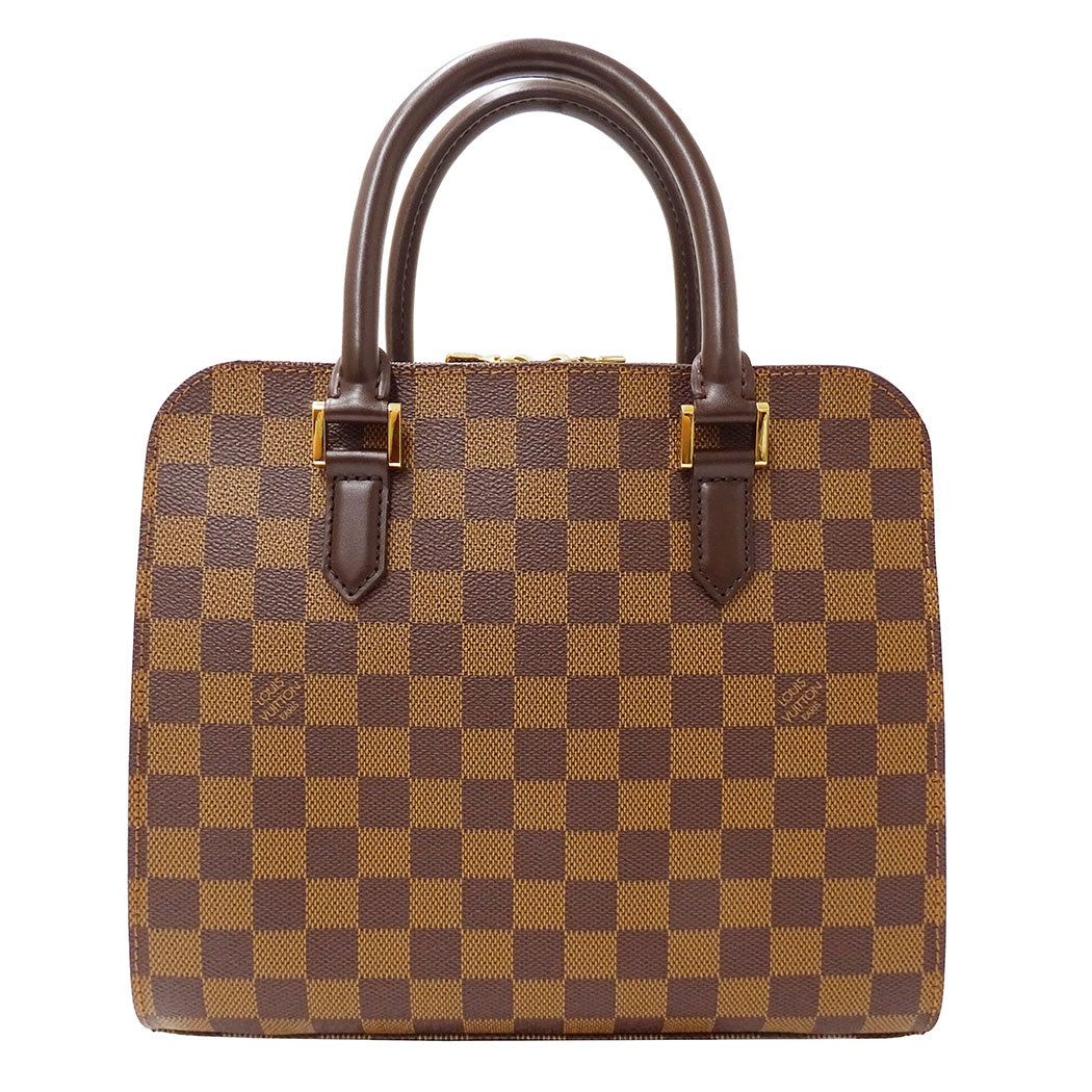 LOUIS VUITTON ルイ・ヴィトン トリアナ ハンドバッグ ダミエ エベヌ ブラウン N51155 ダミエキャンバス レディース 【中古】