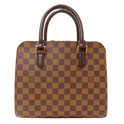 LOUIS VUITTON ルイ・ヴィトン トリアナ ハンドバッグ ダミエ エベヌ ブラウン N51155 ダミエキャンバス レディース 【中古】