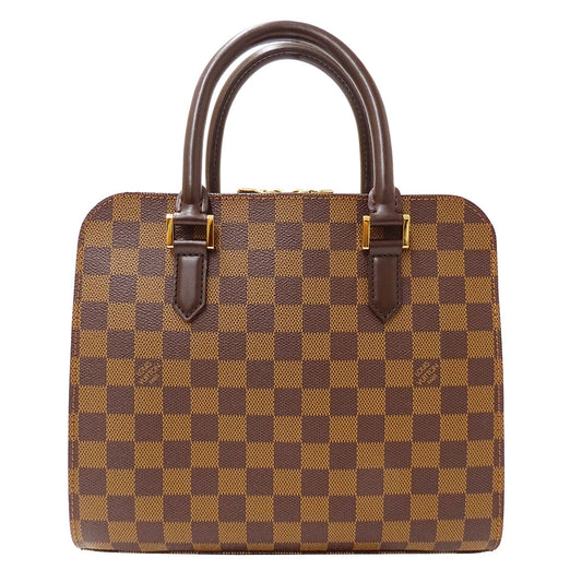 LOUIS VUITTON ルイ・ヴィトン トリアナ ハンドバッグ ダミエ エベヌ ブラウン N51155 ダミエキャンバス レディース 【中古】