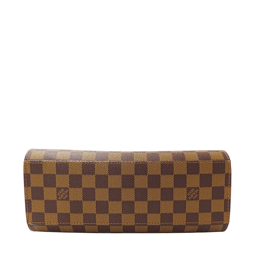 LOUIS VUITTON ルイ・ヴィトン トリアナ ハンドバッグ ダミエ エベヌ ブラウン N51155 ダミエキャンバス レディース 【中古】