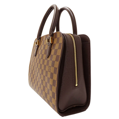 LOUIS VUITTON ルイ・ヴィトン トリアナ ハンドバッグ ダミエ エベヌ ブラウン N51155 ダミエキャンバス レディース 【中古】
