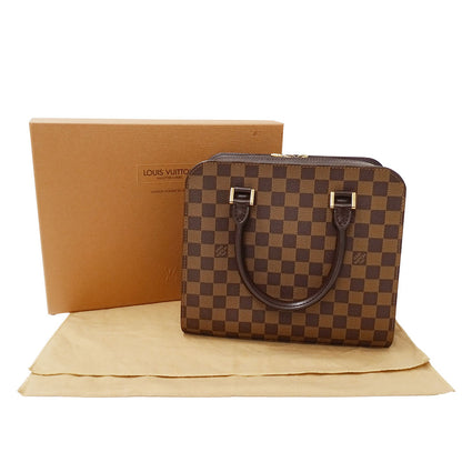 LOUIS VUITTON ルイ・ヴィトン トリアナ ハンドバッグ ダミエ エベヌ ブラウン N51155 ダミエキャンバス レディース 【中古】
