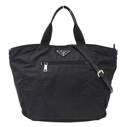 PRADA プラダ 2wayバッグ ブラック ナイロン レディース 【中古】