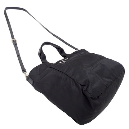 PRADA プラダ 2wayバッグ ブラック ナイロン レディース 【中古】