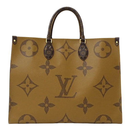 LOUIS VUITTON ルイ・ヴィトン オンザゴー GM トートバッグ モノグラム ジャイアント リバース M44576 レディース 【中古】