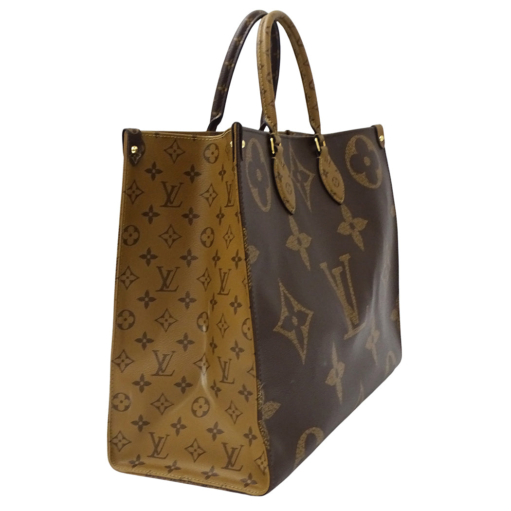 LOUIS VUITTON ルイ・ヴィトン オンザゴー GM トートバッグ モノグラム ジャイアント リバース M44576 レディース 【中古】
