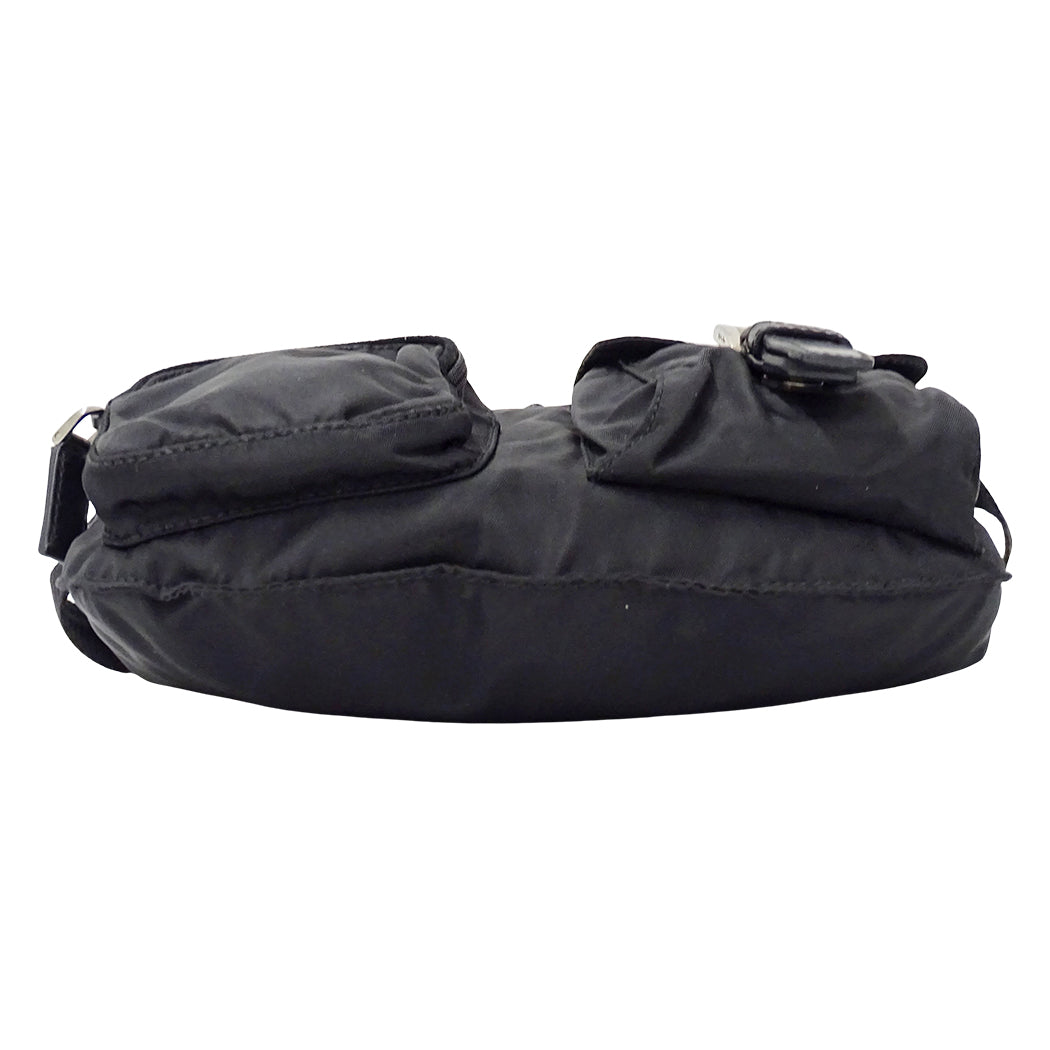 PRADA プラダ ボディ・ウエストバッグ ブラック BM0010 ナイロン レディース メンズ 【中古】