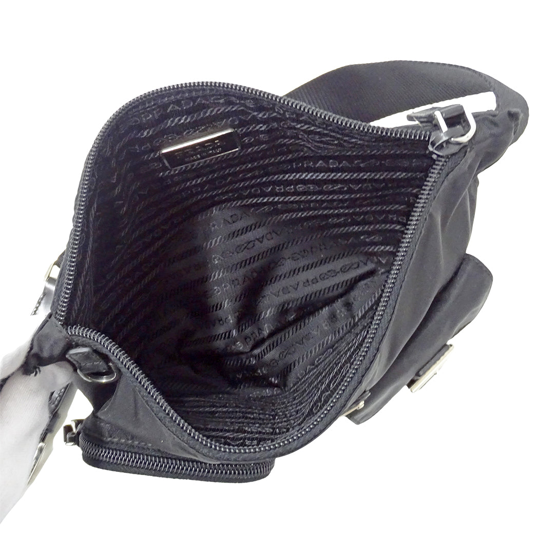 PRADA プラダ ボディ・ウエストバッグ ブラック BM0010 ナイロン レディース メンズ 【中古】
