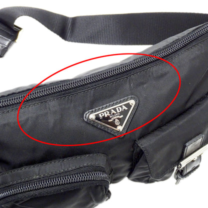 PRADA プラダ ボディ・ウエストバッグ ブラック BM0010 ナイロン レディース メンズ 【中古】