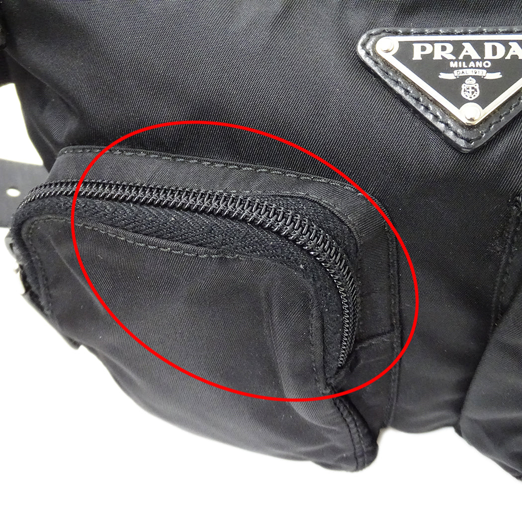 PRADA プラダ ボディ・ウエストバッグ ブラック BM0010 ナイロン レディース メンズ 【中古】