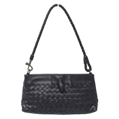 BOTTEGAVENETA ボッテガ・ヴェネタ ハンドバッグ イントレチャート ブラック 120773 レザー レディース 【中古】