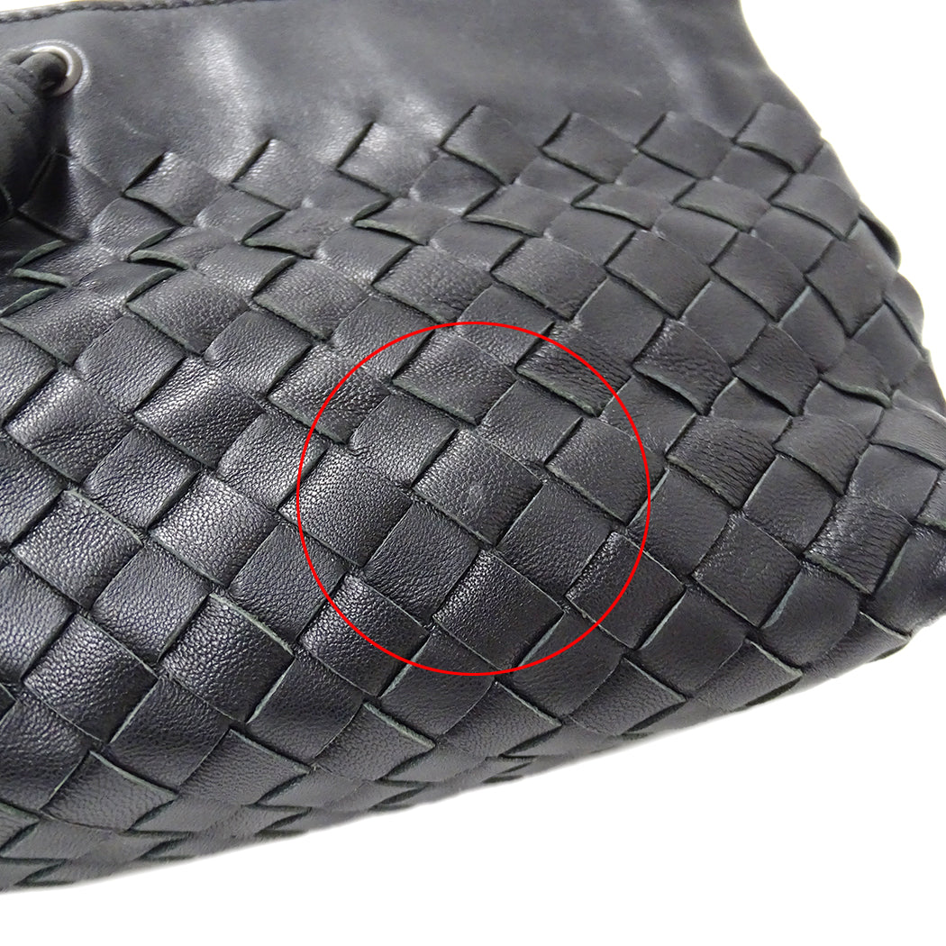 BOTTEGAVENETA ボッテガ・ヴェネタ ハンドバッグ イントレチャート ブラック 120773 レザー レディース 【中古】