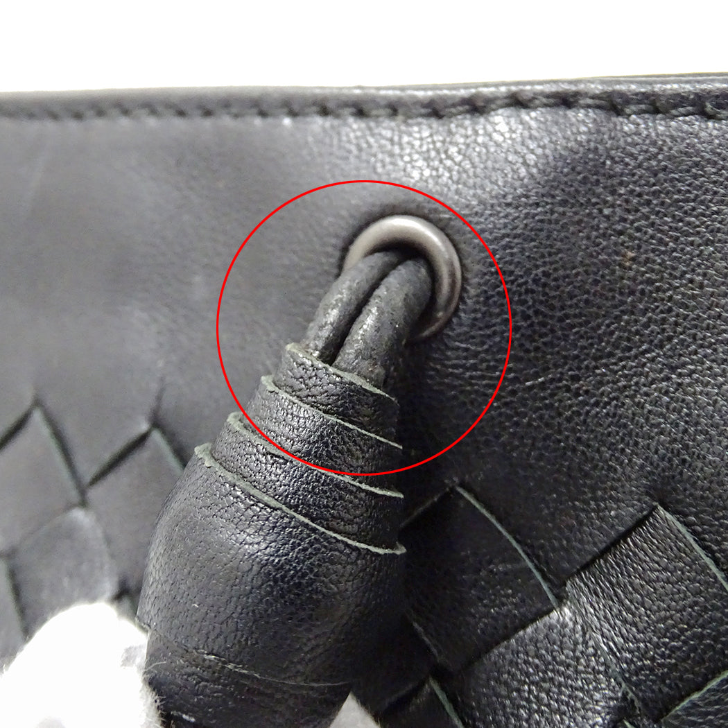 BOTTEGAVENETA ボッテガ・ヴェネタ ハンドバッグ イントレチャート ブラック 120773 レザー レディース 【中古】