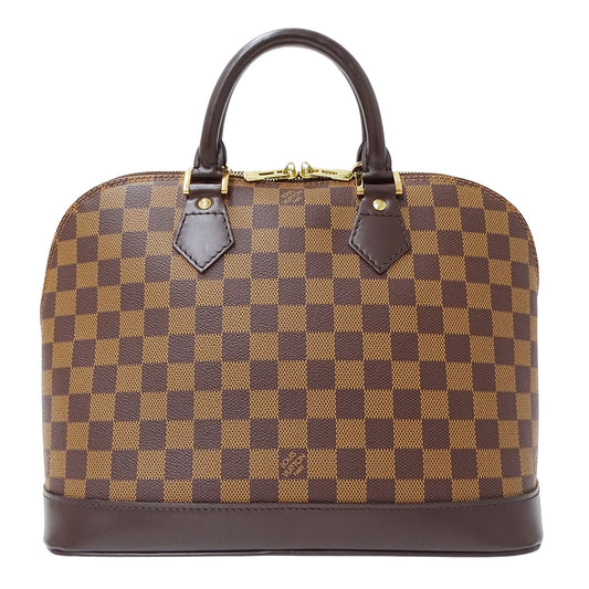 LOUIS VUITTON ルイ・ヴィトン アルマ ハンドバッグ ダミエ エベヌ ブラウン N51131 ダミエキャンバス レディース 【中古】