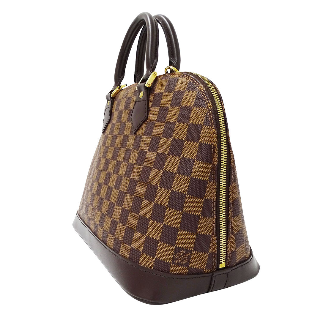 LOUIS VUITTON ルイ・ヴィトン アルマ ハンドバッグ ダミエ エベヌ ブラウン N51131 ダミエキャンバス レディース 【中古】