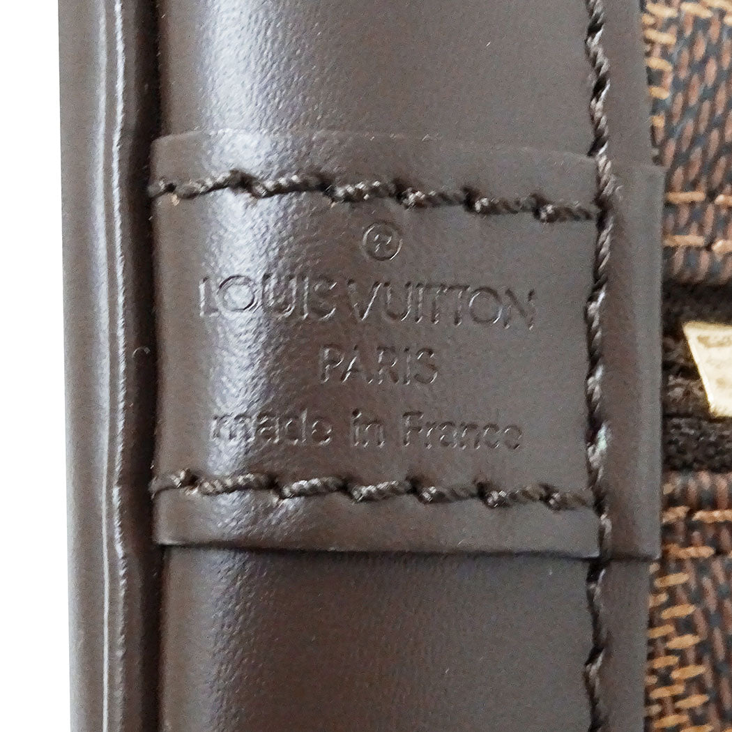 LOUIS VUITTON ルイ・ヴィトン アルマ ハンドバッグ ダミエ エベヌ ブラウン N51131 ダミエキャンバス レディース 【中古】