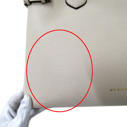 BURBERRY バーバリー 2wayバッグ ライトベージュ レザー レディース 【中古】