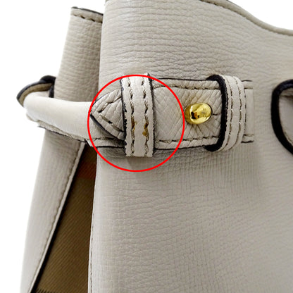 BURBERRY バーバリー 2wayバッグ ライトベージュ レザー レディース 【中古】