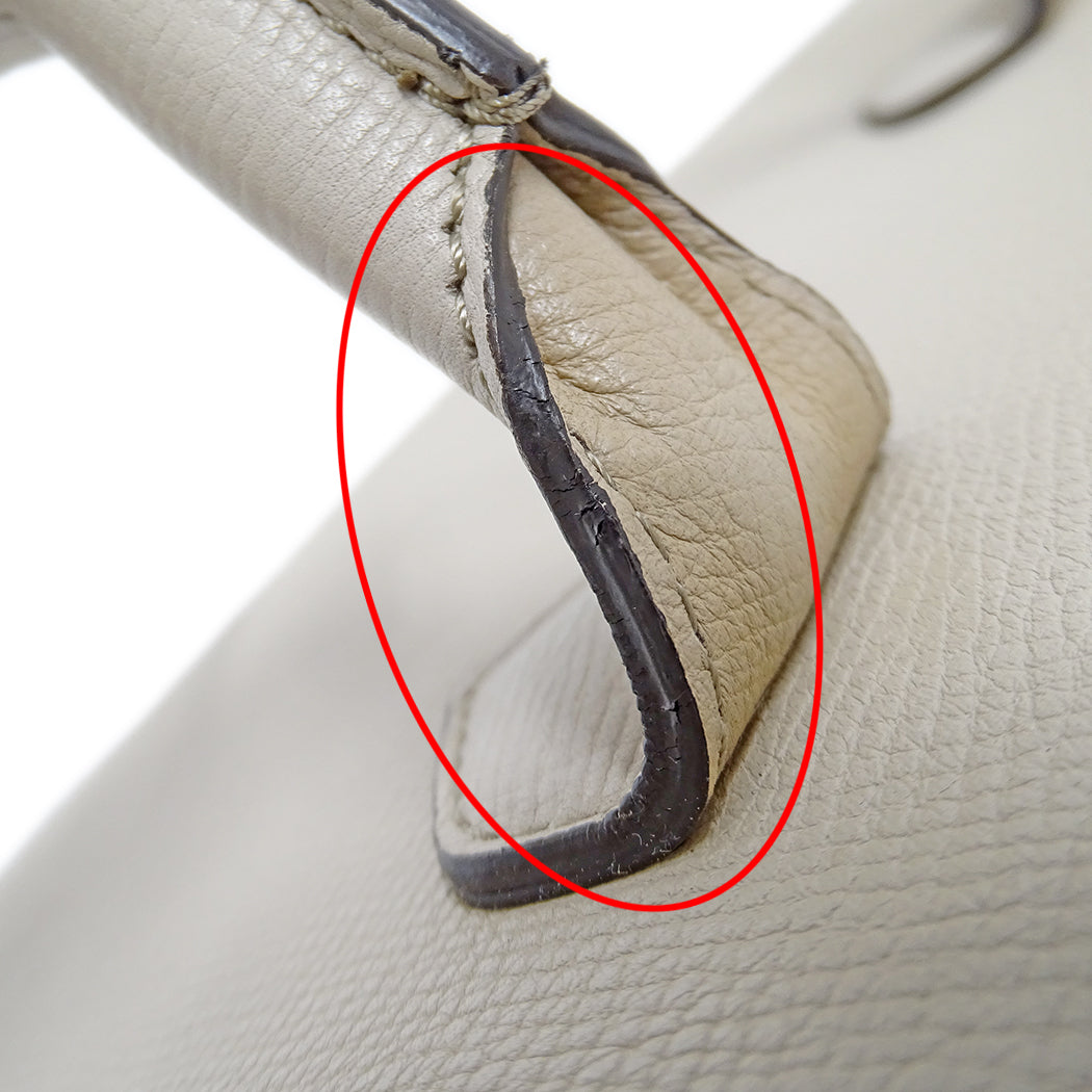 BURBERRY バーバリー 2wayバッグ ライトベージュ レザー レディース 【中古】