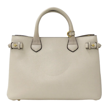 BURBERRY バーバリー 2wayバッグ ライトベージュ レザー レディース 【中古】