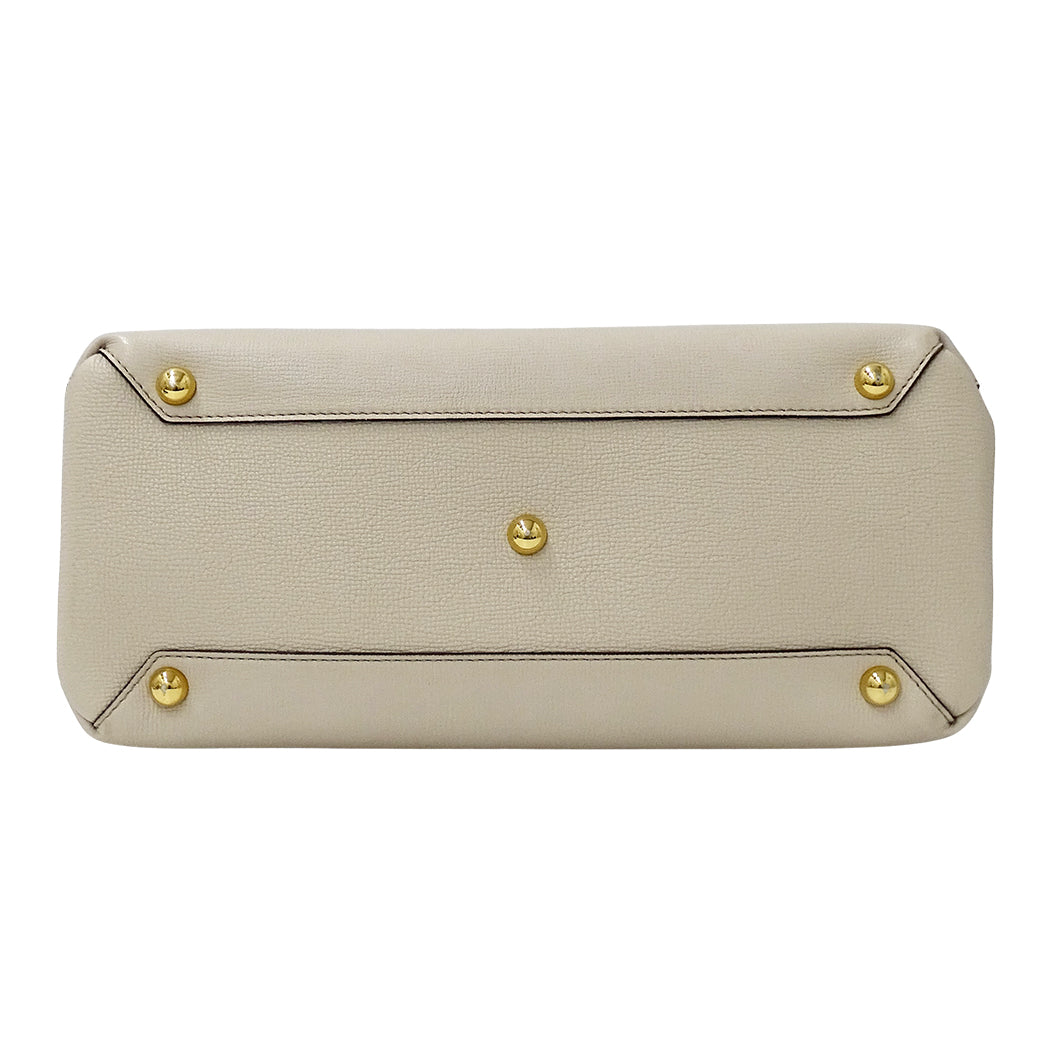 BURBERRY バーバリー 2wayバッグ ライトベージュ レザー レディース 【中古】