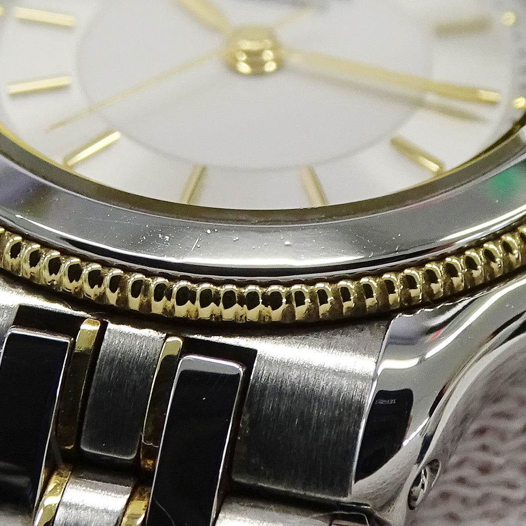 SEIKO セイコー クレドール シグノ 4J81-0A30 レディース 腕時計 クオーツ SS 18KTベゼル 磨き済み【中古】