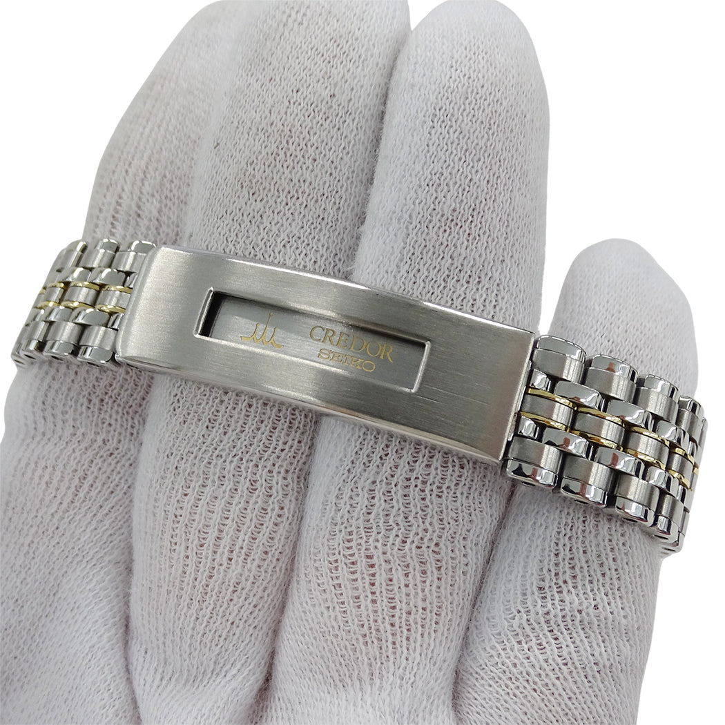 SEIKO セイコー クレドール シグノ 4J81-0A30 レディース 腕時計 クオーツ SS 18KTベゼル 磨き済み【中古】