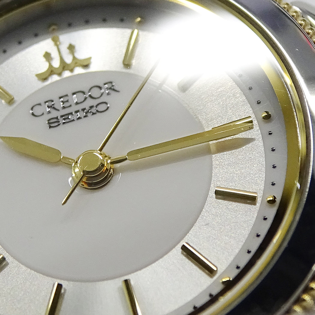 SEIKO セイコー クレドール シグノ 4J81-0A30 レディース 腕時計 クオーツ SS 18KTベゼル 磨き済み【中古】