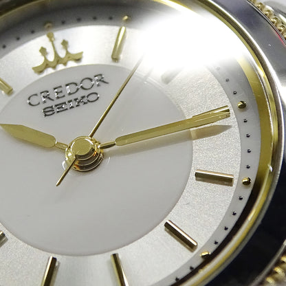SEIKO セイコー クレドール シグノ 4J81-0A30 レディース 腕時計 クオーツ SS 18KTベゼル 磨き済み【中古】