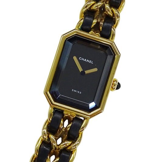 CHANEL シャネル プルミエール H0001 レディース 腕時計 クオーツ QZ GP レザー Sサイズ【中古】