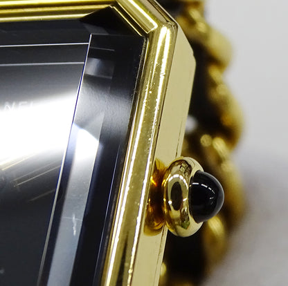 CHANEL シャネル プルミエール H0001 レディース 腕時計 クオーツ QZ GP レザー Sサイズ【中古】