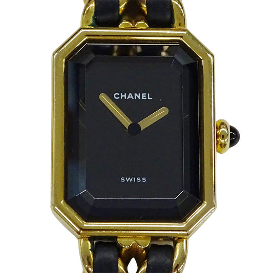 CHANEL シャネル プルミエール H0001 レディース 腕時計 クオーツ QZ GP レザー Sサイズ【中古】