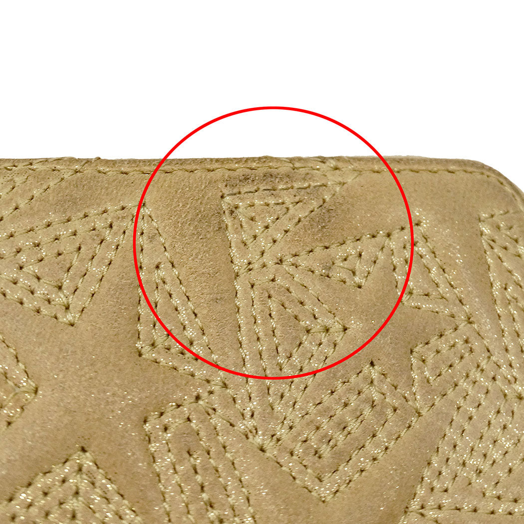 CHANEL シャネル コインケース ベージュ シルバー金具 レザー レディース 【中古】