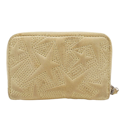 CHANEL シャネル コインケース ベージュ シルバー金具 レザー レディース 【中古】