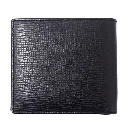 LOEWE ロエベ 二つ折り財布 ブラック レザー メンズ 【中古】