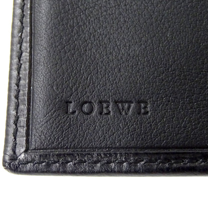 LOEWE ロエベ 二つ折り財布 ブラック レザー メンズ 【中古】