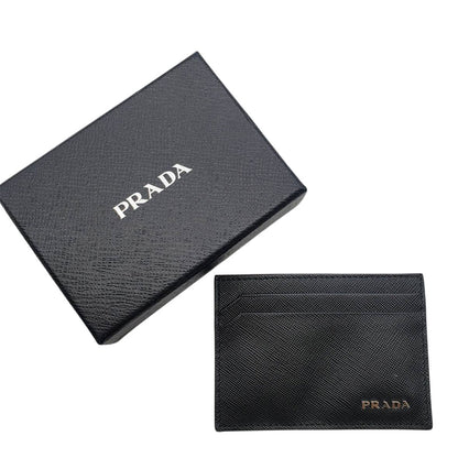 PRADA プラダ カードケース ブラック メンズ 【中古】