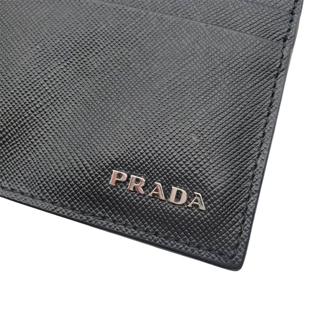 PRADA プラダ カードケース ブラック メンズ 【中古】